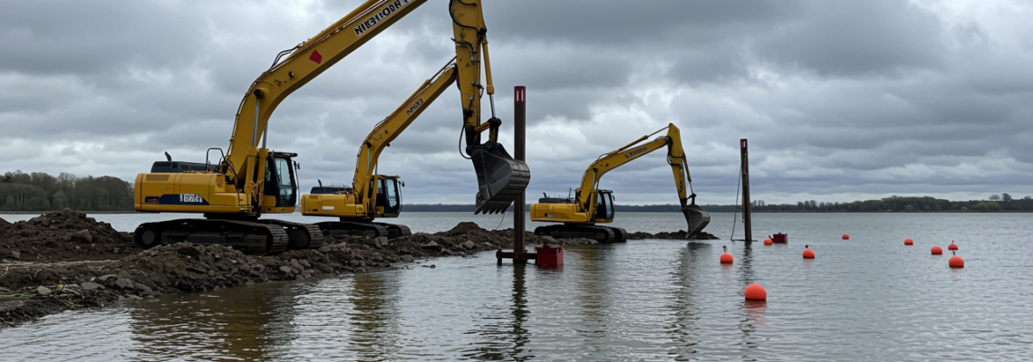 Escavadeiras De Longo Alcance: Trabalhos Em Rios E Lagos